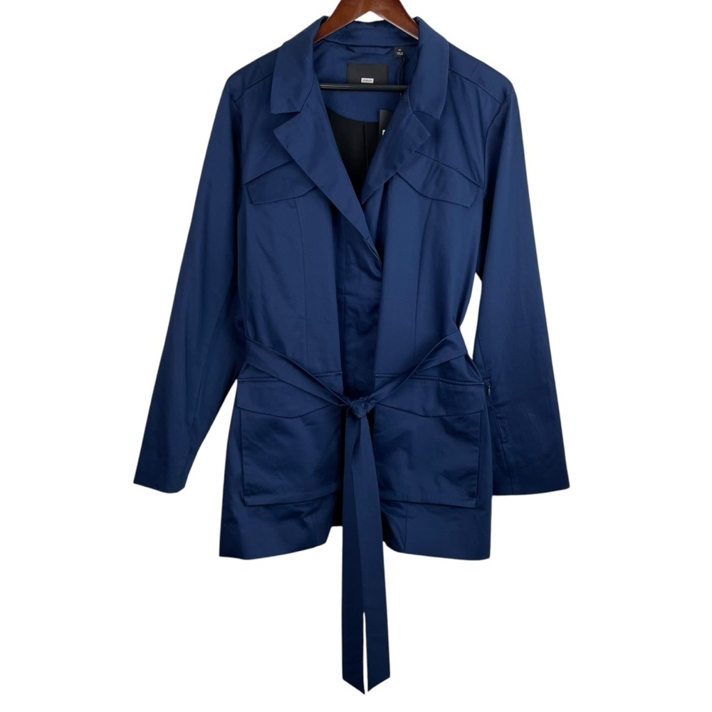 Away | Blue The Utility Trench Style Short Jacket New